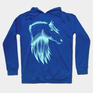 Aqua Horse Sketch Hoodie